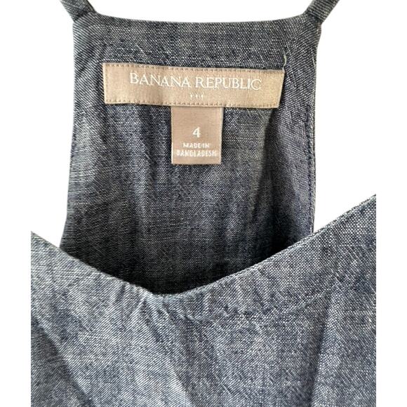 Banana Republic Chambray Blue Fit and Flare Sun Dress Women's Size 4 - Picture 5 of 5